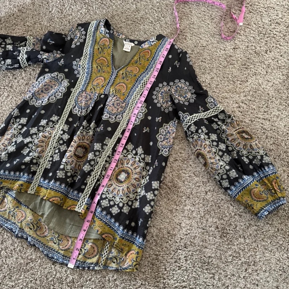 Sundance Carina Blouse Top Paisley Floral Print Long Sleeve Boho 
Size Small - Picture 10 of 12